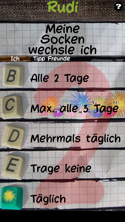 Beispiel für Frage Normalo-App